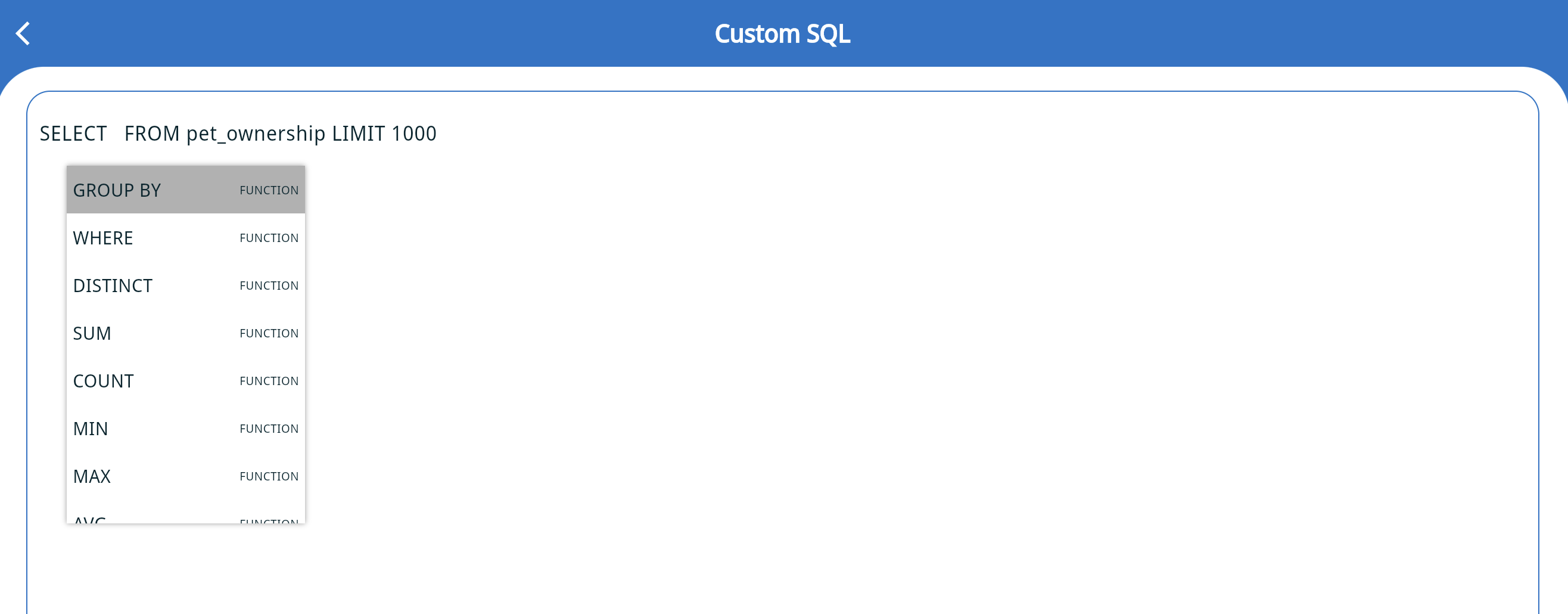 SQL query results in Zing Data with data displayed in tabular format